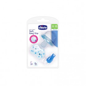 Chicco Pack Chup. Physio Soft Azul 6-16M + Clip