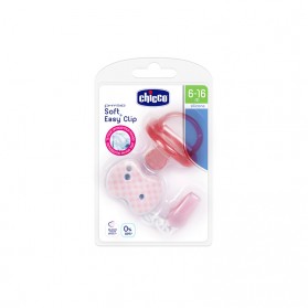 Chicco Pack Chup. Physio Soft Rosa 6-16M + Clip