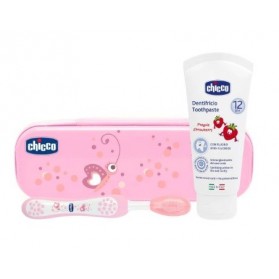 Chicco Conjunto Higiene Oral 12M Rosa