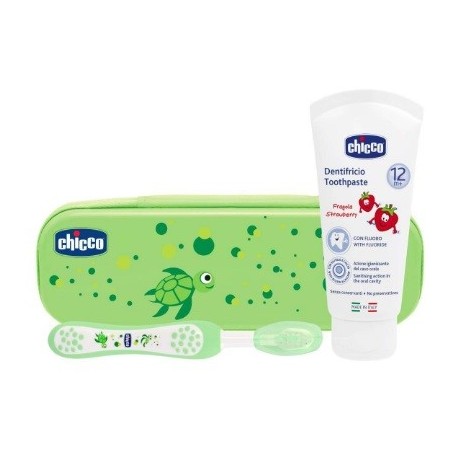 Chicco Conjunto Higiene Oral 12M Verde