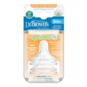 Dr Browns Tetina Larga Silicone 3M+