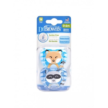 Dr Browns Chupeta Animal Azul 0-6M