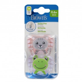 Dr Browns Chupeta Animal Rosa 0-6M